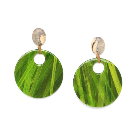 Серьги из растительных волокон и тамаринда 12--75180