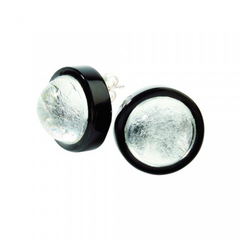 Серьги Zsiska - Twist mini silver black