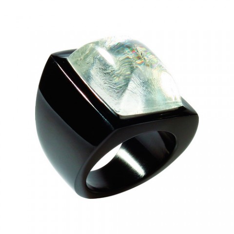 Кольцо Zsiska - Twist silver black low M