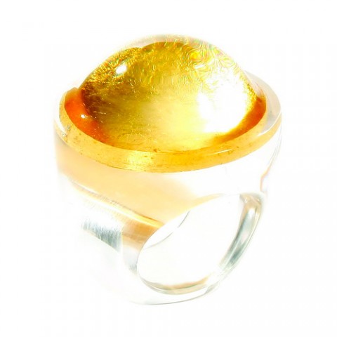 Кольцо Zsiska - Twist gold sfera L