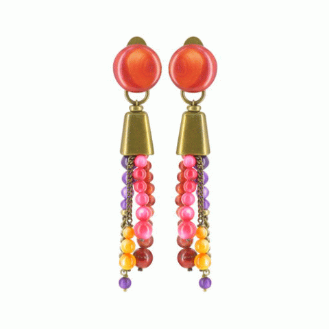 Клипсы из морской раковины MISS SIXTIES tassel clips 
