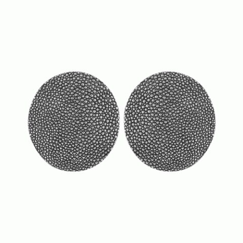 Клипсы из таитянского черного перламутра Shagreen