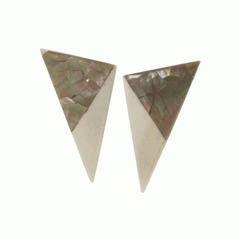 Клипсы из коричневого перламутра CRACKING 11--19851