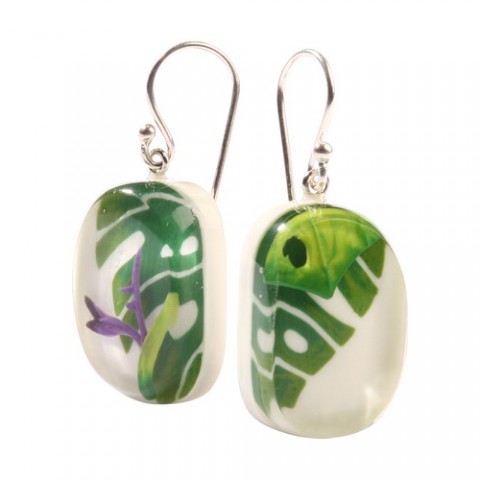 Серьги Zsiska - Amazon cream green