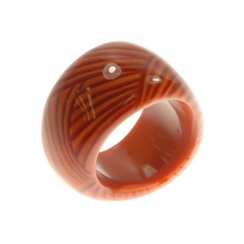 Кольцо Zsiska - Diva orange round M