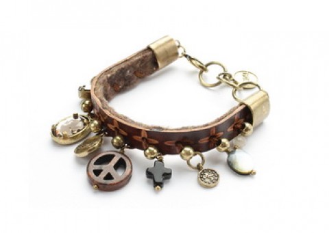 Браслет Exoal - Leather bracelet 1 row