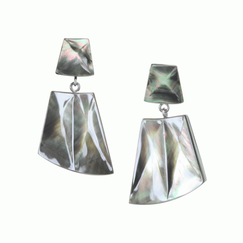 Серьги из оникса и таитянского черного перламутра CLAIR OBSCUR 12--34054