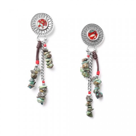 Серьги из тибетской и африканской бирюзы KATMANDOU 12--72278