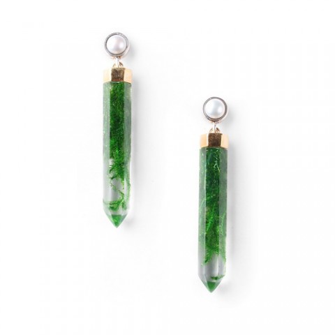 Серьги из жемчуга и листьев PERLE D'EAU DOUCE 12--76443