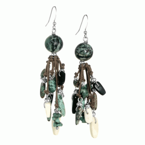 Серьги из бирюзы и тугаса KILIMANDJARO 12--12068