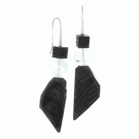 Серьги из горного кристалла и дерева Махогани PERPETUITY 12--12515