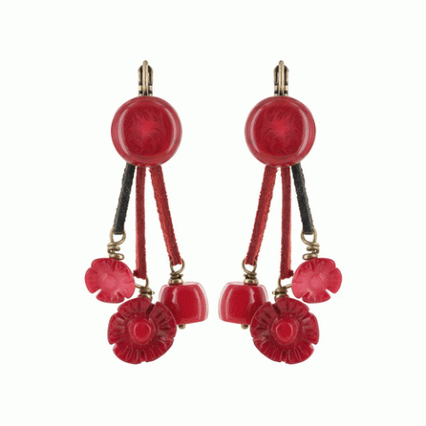 Серьги из коралла Ever Red