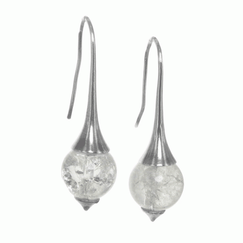 Серьги из жемчуга и горного хрусталя BLANCHE 12--19713