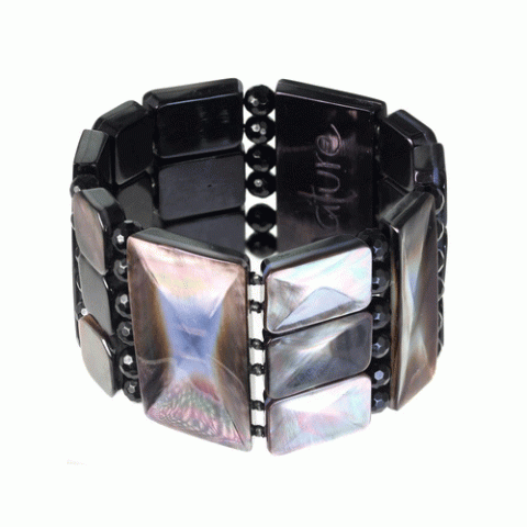 Браслет из оникса и таитянского черного перламутра CLAIR OBSCUR 13--23861