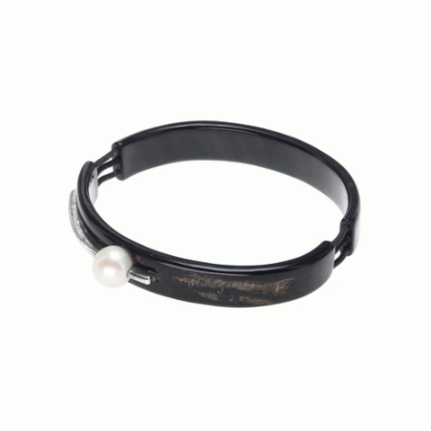 Браслет из рога и речного жемчуга PERLE D'AUROCHS 13--28924