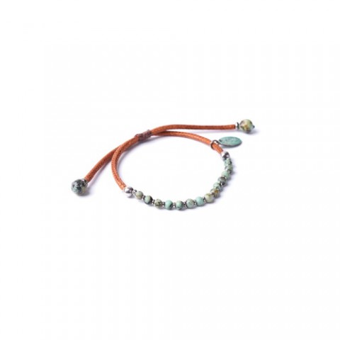 Браслет из тибетской бирюзы и коричневого перламутра WEMBA 13--29957