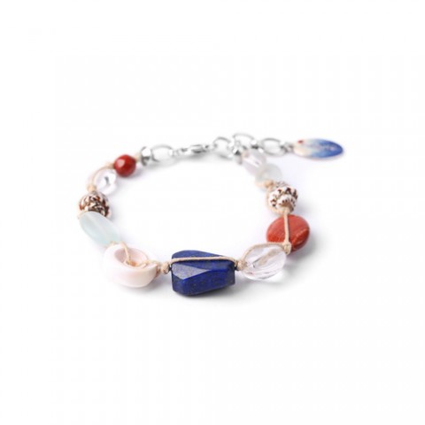 Браслет из аквамарина, яшмы, лазурита и горного хрусталя BAHIA 13--30153