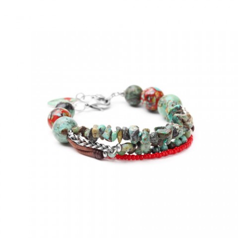 Браслет из тибетской и африканской бирюзы KATMANDOU 13--31180