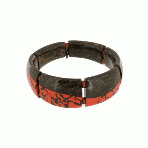 Браслет из красной яшмы и пальмового дерева MAHAJANGA 13--21471