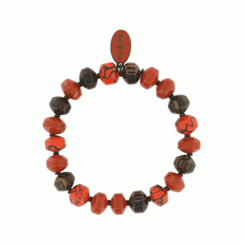 Браслет из красной яшмы и пальмового дерева MAHAJANGA 13--21473