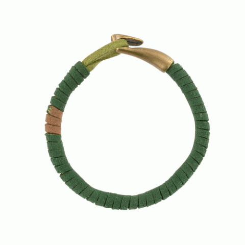 Браслет из амазонита, авантюрина, рутилита и нефрита Ever Green dark green