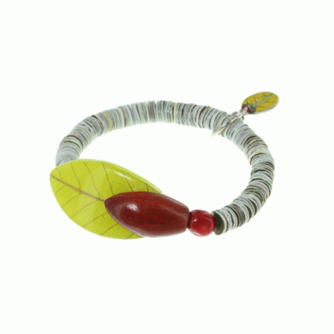 Браслет из коралла, сибукао и серого эбенового дерева ANDY 13--23742