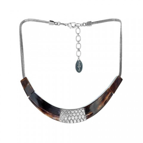 Колье из черного перламутра и гематита BLACK MAMBA 15--26436