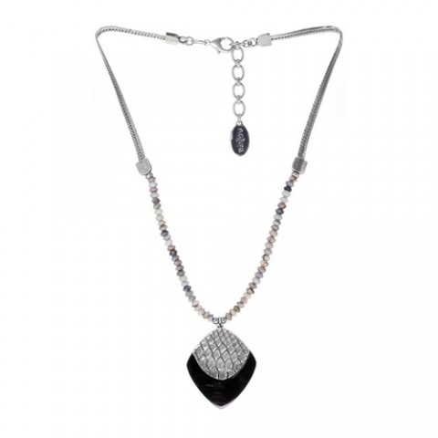 Колье из черного перламутра и гематита BLACK MAMBA 15--26438