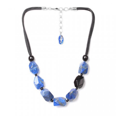Колье из ляписа лазури и черного перламутра DEEP BLUE 15--27856