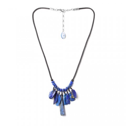 Колье из ляписа лазури и черного перламутра DEEP BLUE 15--27858