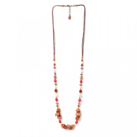 Колье из агата, амазонита, лианы и рога BROCELIANDE 15--27952