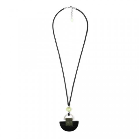 Колье из жемчуга, оникса, нефрита и черного рога SUMATRA 15--40082