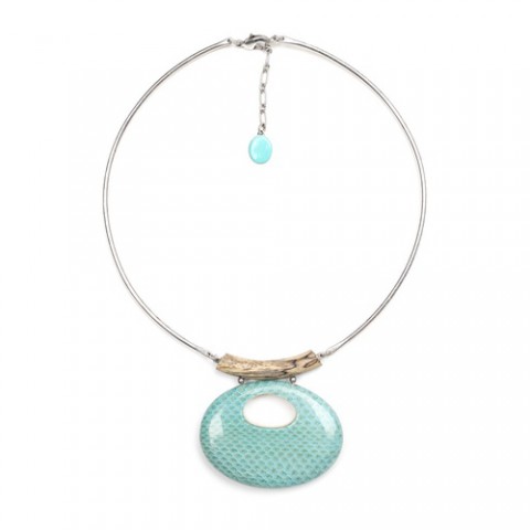 Колье из дерева Тамаринд и змеиной кожи TAHOE 15--40100