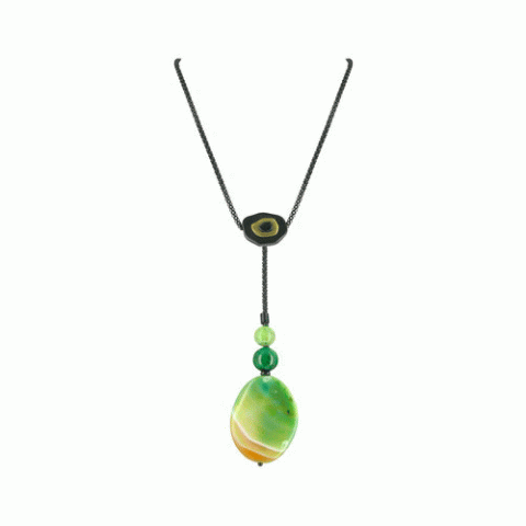 Колье из агата и бирюзы CAPE VERDE pendulum necklace