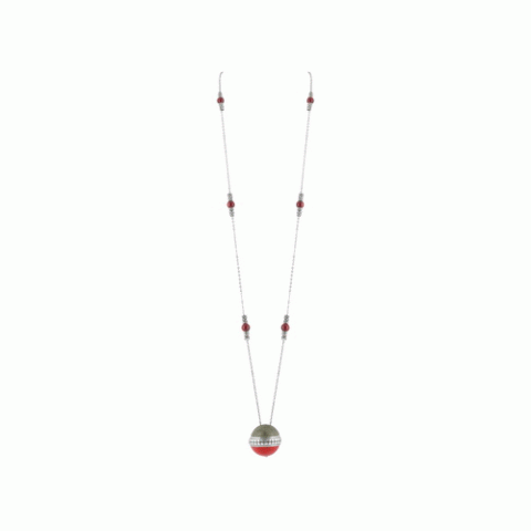 Колье из коралла и серого эбенового дерева Calvi 15--21795