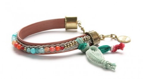 Браслет Exoal - Leather bracelet rainbow summ