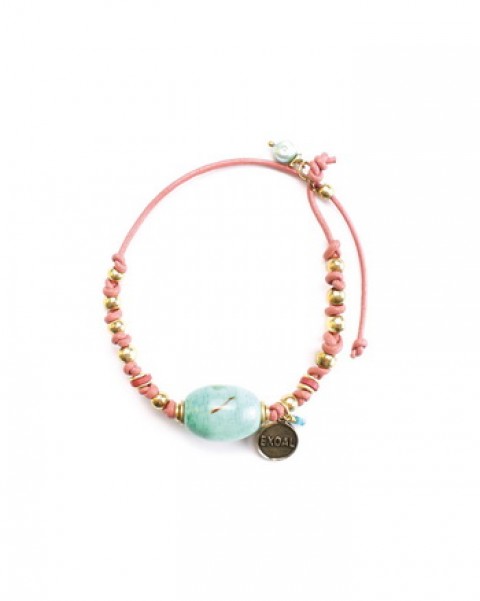 Браслет Exoal - Single leather stone summ