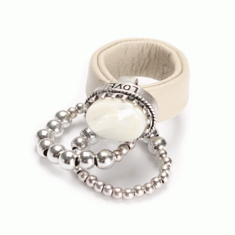 Кольцо Exoal - Leather ring wt nn