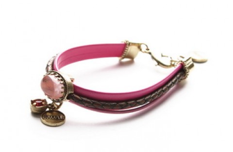 Браслет Exoal - Bracelet leather cabochon summ