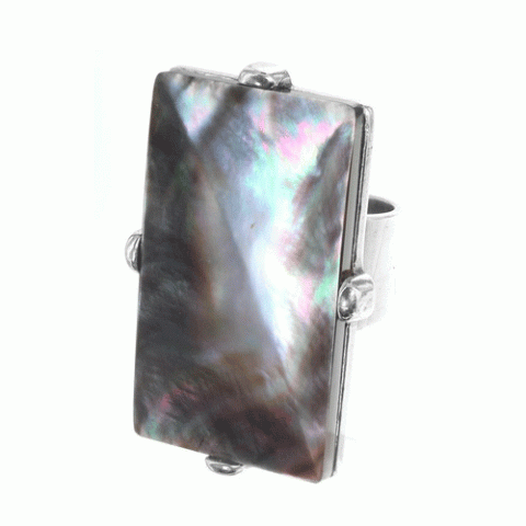 Кольцо из оникса и таитянского черного перламутра CLAIR OBSCUR 19--21571