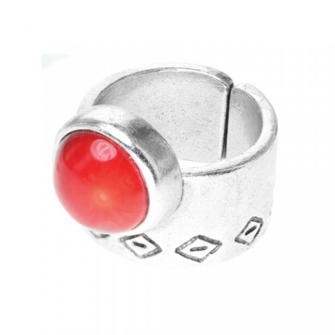 Кольцо из тигрового дерева, коралла и черного перламутра AMAZONE 19--22278