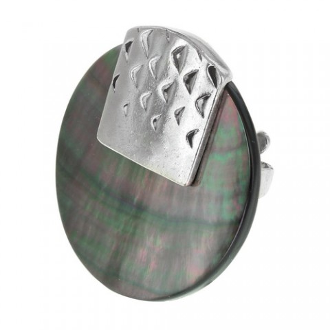 Кольцо из таитянского черного перламутра WORKSHOP 19--22311