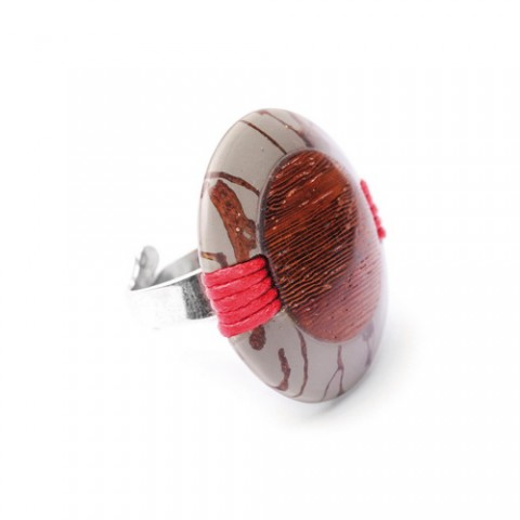 Кольцо из термитного гнезда и дерева Robles CONCRET JUNGLE 19--23201