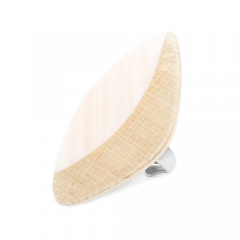 Кольцо из жемчуга, розовой ракушки и горного хрусталя EL NIDO 19--23620