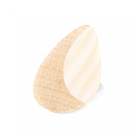 Кольцо из жемчуга, розовой ракушки и горного хрусталя EL NIDO 19--23622