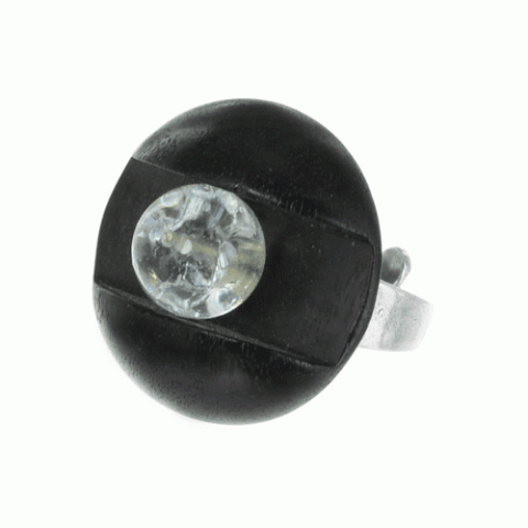 Кольцо из горного кристалла и дерева Махогани PERPETUITY 19--21116